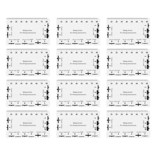 12pcs Plastics Caliper Guitar Chord Caliper Card Measuring Tool