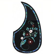 Plektrumskydd för Akustisk Gitarr, Blommönster, Självhäftande Reptålig Gitarrskyddsplatta för Akustiska Gitarrer, Folkgitarrer