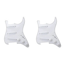 2st Vit Elgitarrtillbehör för ST Three Single Elgitarrpanel Elgitarrskyddsplatta