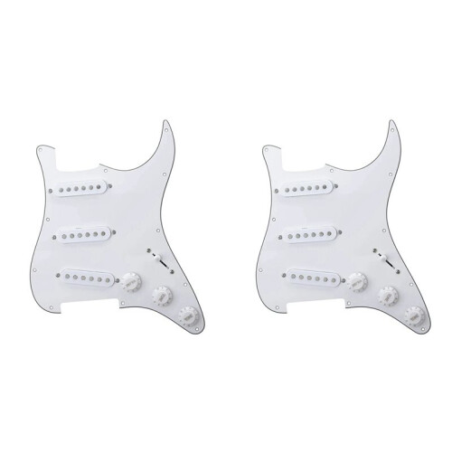 2st Vit Elgitarrtillbehör för ST Three Single Elgitarrpanel Elgitarrskyddsplatta