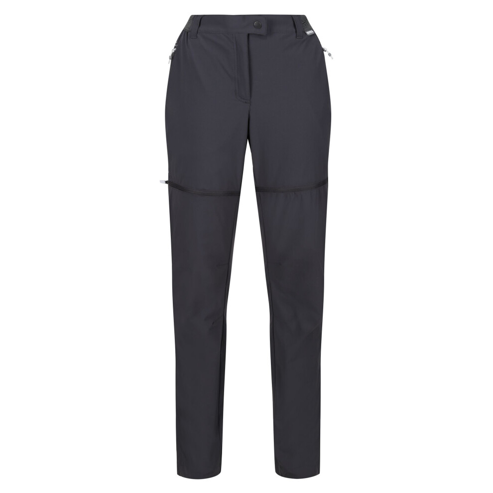 Regatta (16 Uk R, Seal Grey) Womens/Ladies Mountain Zip-Off Trousers