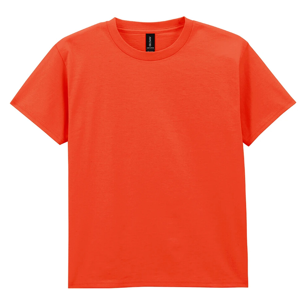 Gildan (7-8 Years, Orange) Childrens/Kids Cotton Lightweight T-Shirt