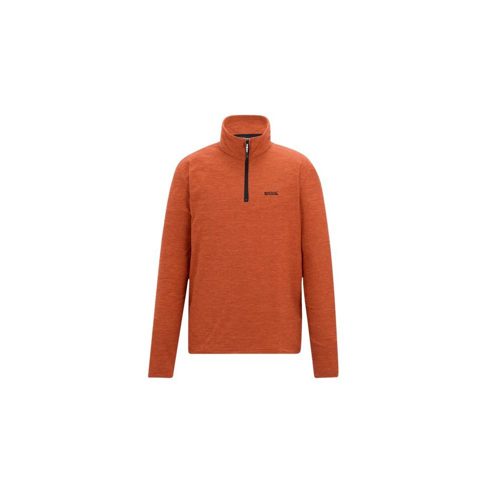 Regatta (S, Rusty Orange) Mens Thompson Marl Half Zip Fleece Jacket
