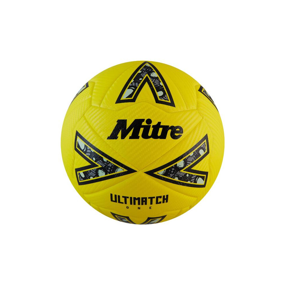 Mitre (5, Yellow/Black/Grey) Ultimatch One Football