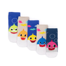 (6 UK Child-8.5 UK Child, Multicoloured) Baby Shark Childrens/Kids Socks (Pack Of 5)