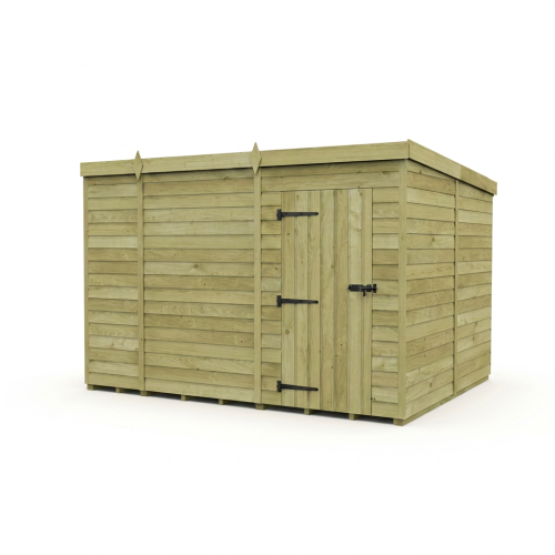 11 x 8 Pent Shed Tanalised (Single Door, No Windows) 1