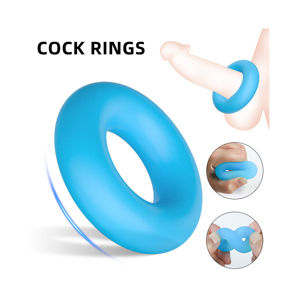 Roc-Electron Silicone Delay Rings For Men - Reusable Stretchy Penis Ring