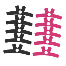 10 stuks kinesiologie tape elastische-Zwart roze rood os