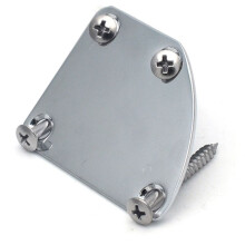 Electric Guitar Neck Plate Curved Cutaway Semi Round Asymmetry Neck Joint Back Mounting Plate 4 Holes with Screws B