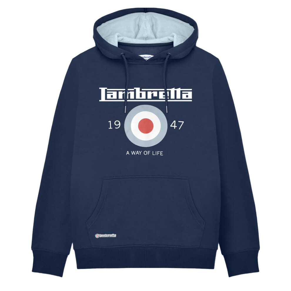 Lambretta (Xl, Navy) Mens Aw24 Target Hoodie