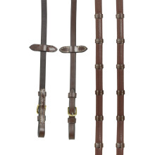 (Full, Havana) John Whitaker Pick N Mix 9 Leather Horse Reins