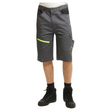 (34R, Grey/Black) Lee Cooper Mens Stretch Reflective Multi Pocket Cargo Shorts