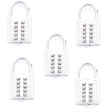 5X Anti-Diebstahl-Taste Kombination Vorhaengeschloss Ziffer Push Password Lock Zink-Legierung