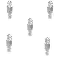 5X 1/4 Inch 5000 PSI Sewer Jetter Nozzle Pressure Drain Jetter Hose Nozzle for 1/4 Pressure Washer Quick Connector