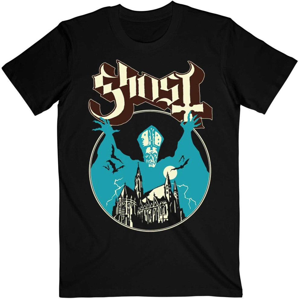 Ghost (Xxl, Black/Blue) Unisex Adult Opus T-Shirt
