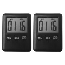 2X Kuechentimer Timer Kurzzeitmesser Eieruhr mit Magnet Und