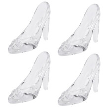 4X Crystal Shoes Glass Birthday Gift Home Decor Cenerentola Scarpe Col Tacco Alto Scarpe da Sposa Figurine Ornamenti