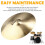Placa de Atrito Oblíqua para Percussão, Kit de Bateria Musical, Peça de Limpeza, Acessórios para Bateria, 16 Polegadas 5