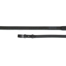 (54in x 0.63in, Black) Aviemore Eventa Leather Horse Rubber Reins