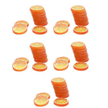50 Stück Gefälschte Zitronenscheibe Künstliche Frucht Hochsimulations-Lebensechtes Modell für Home Party Dekoration Orange