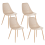 Beliani Set of 4 Dining Chairs HAZELTON Beige 1
