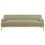 Beliani Sofa 3 Seater SOSJO Fabric Olive Green 1