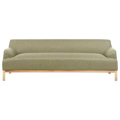 Beliani Sofa 3 Seater SOSJO Fabric Olive Green