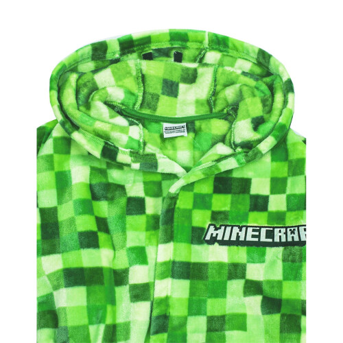 Minecraft (7-8 Years, Green) Minecraft Boys Creeper Pixel Dressing Gown 2