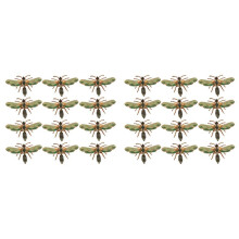 24 Pz Libellula Tovagliolo Fibbia Tovagliolo Lega Verde Insetto Libellula Gocciolamento Diamante Fibbia Asciugamani Di Carta Portatovagliolo