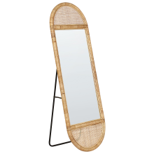 Standing Mirror BARGES 150 cm Rattan Natural