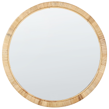 Wall Mirror ANLEZY 80 cm 80 cm Rattan Natural