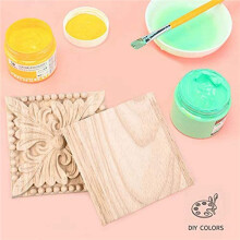 10 Pack Hout Gesneden Applique Onlay Vierkant Carving Decal Ongeverfd Bloem Deur Kast Meubels Decoratie 3.94X3.94Inch