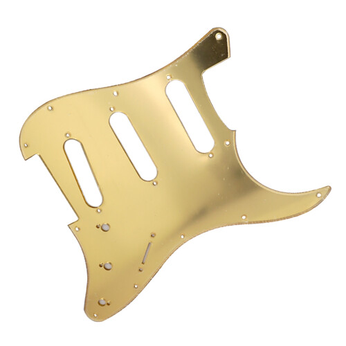Mirror Guitar Pickguard 11 Hål ST SSS Gitarr Scratch Plate med 11st Pickguard Skruvar för FD ST Gitarrtillbehör B 1