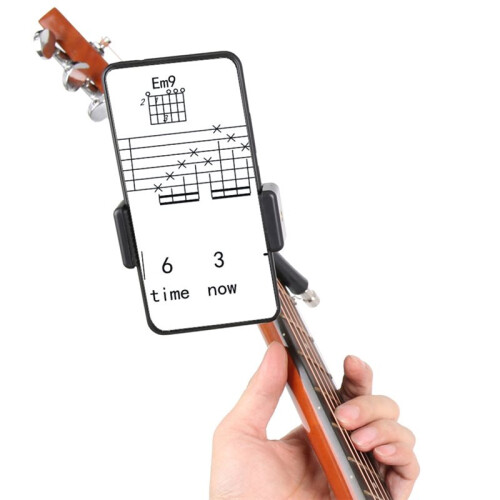 Elgitarr med Capo, Noter, Gitarr, Telefonhållare, Capo för Folkmusik, Stativ för Livesändning 2