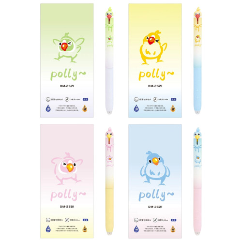 Stylo à Gel rétractable effaçable, 12 pièces, encres-1Vert pomme 1