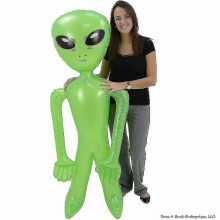 (M) Halloween-Partydekoration: 1,8 m große, aufblasbare grüne Alien-Figur