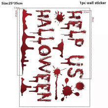 (PURPLE) Halloween-Dekoration mit Blutflecken, Fingerabdrücken, Popcornboxen, Augapfel-Geschirr, Banner und Gruseldeko