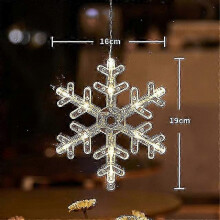 (4) LED Christmas Snowflake Santa Hanging Sucker Window Lamp 2023 New Year 25-26s