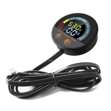 (Black, 100A) 100A Shunt Battery Capacity Monitor 8V-100V DC Coulomb Meter Handlebar RV Auto