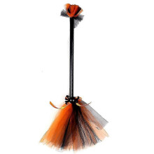 (Orange) Magischer Halloween-Besen zum Aufhängen, Dekoration für Zuhause, Geschenk 25-26