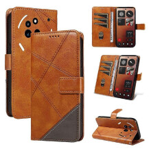 (brown) for Nothing Phone 3A Pro PU Leather Wallet Flip Case Magnetic Closure Card Slots Holder