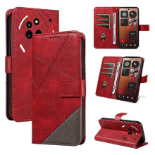 (red) for Nothing Phone 3A Pro PU Leather Wallet Flip Case Magnetic Closure Card Slots Holder