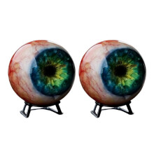 (Green, 2pcs) Realistische 3D-Augapfel-Dekoration im gotischen Stil für Halloween-Spukhäuser