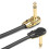 Pacote com 6 Cabos Patch para Guitarra de 15 cm (6 Polegadas), Design Tipo Panqueca Ultra Silencioso com Ângulo Reto e Conector de 6,35 mm (1/4 de 2