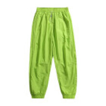 (FluorescentGreen,XL)Calças casuais masculinas de náilon fino verão Acu com bainha algemada e design respirável