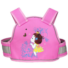 (Pink Girl)Electric Motorcycle Child Harness With Cartoon Print For Safe Riding Experience
