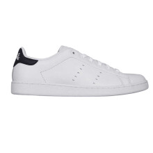 (14 UK, White/Navy) Lonsdale Mens Leyton Leather Trainers
