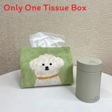 (Green)Handpainted Oil Art Tissue Dispenser With Embedded Design Living Space Use Gift