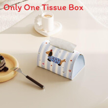 (Style C)Cartoon Puppy Tissue Box With Pu Construction For Vehicle And Living Room Decor