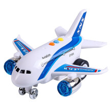 (White)Jouet avion inertie pour enfants avec effets sonores légers pour le développement sensoriel
